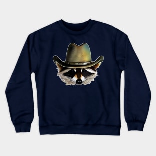 Raccoon Cowboy Crewneck Sweatshirt